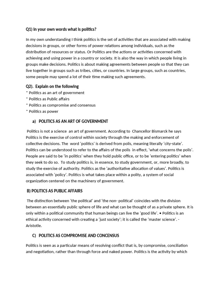Political Science: Key Concepts Explained | PDF | State (Polity ...