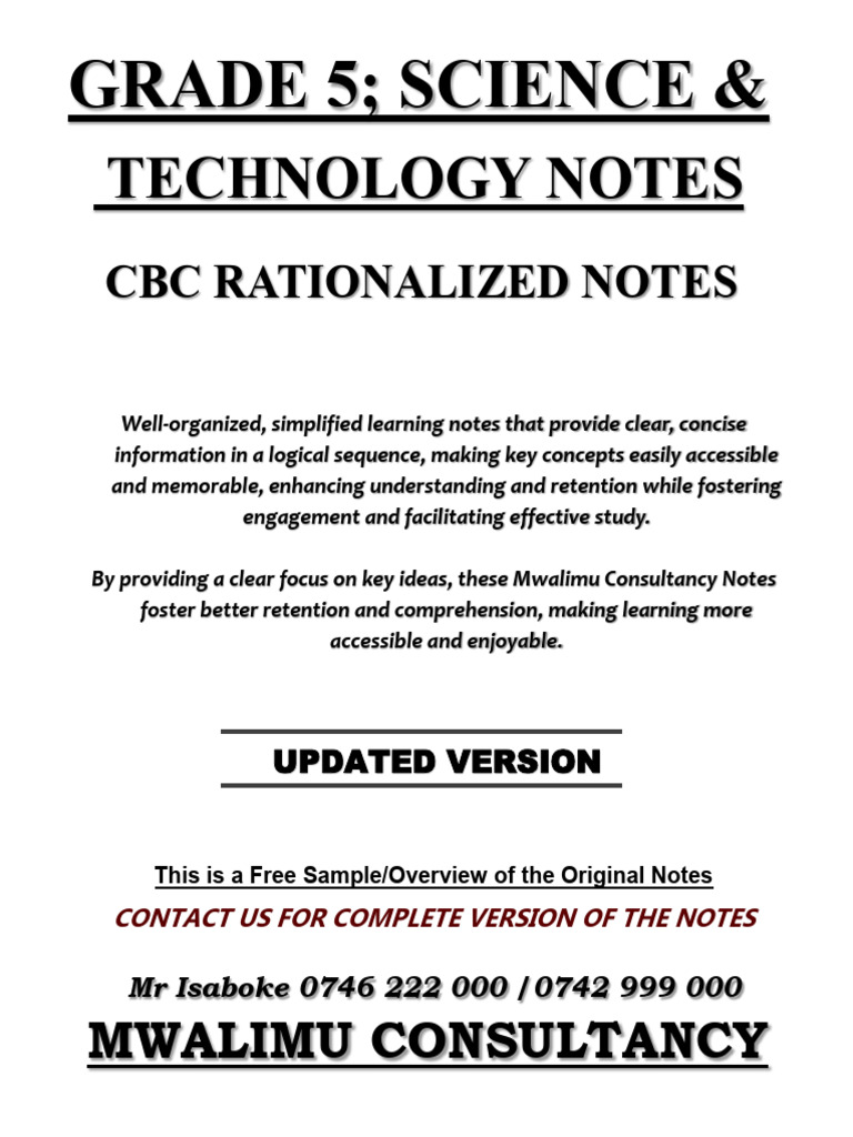 Grade 5 Science & Technology Notes SP | PDF | Common Cold | Influenza