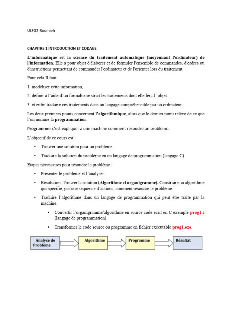 Introduction à l'informatique et au codage | PDF | Programmation ...