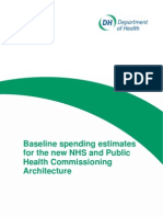 Estimates For New NHS Public Health Spending