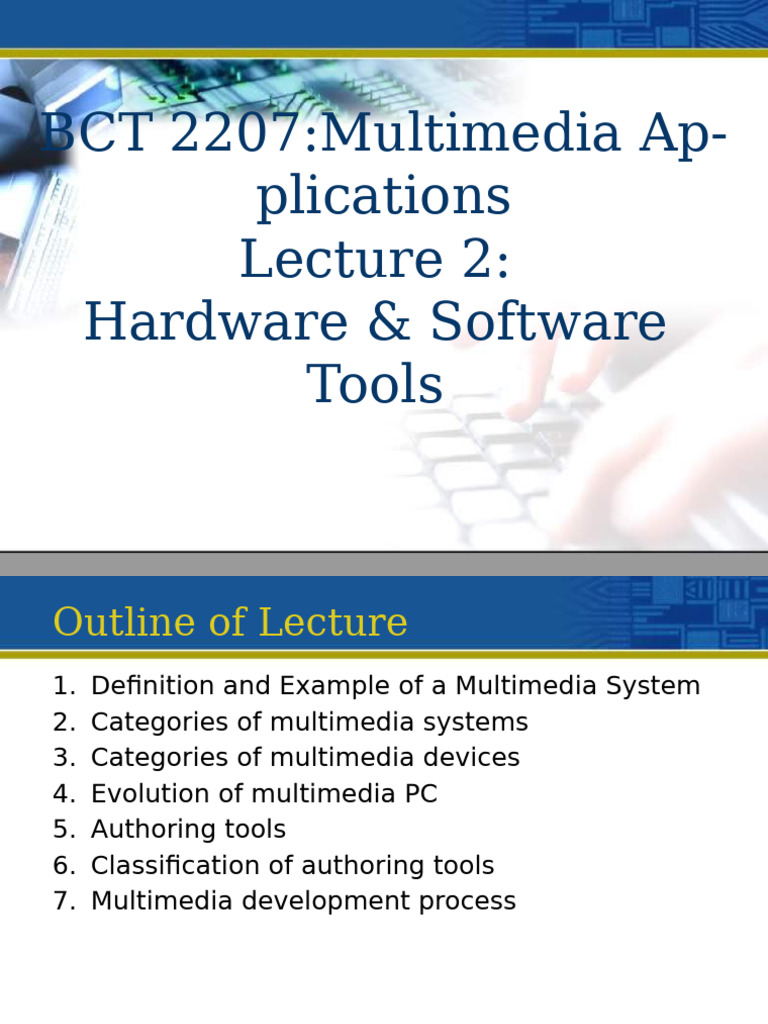 BCT 2207 Multimedia Authoring Tools | PDF | Personal Computers ...