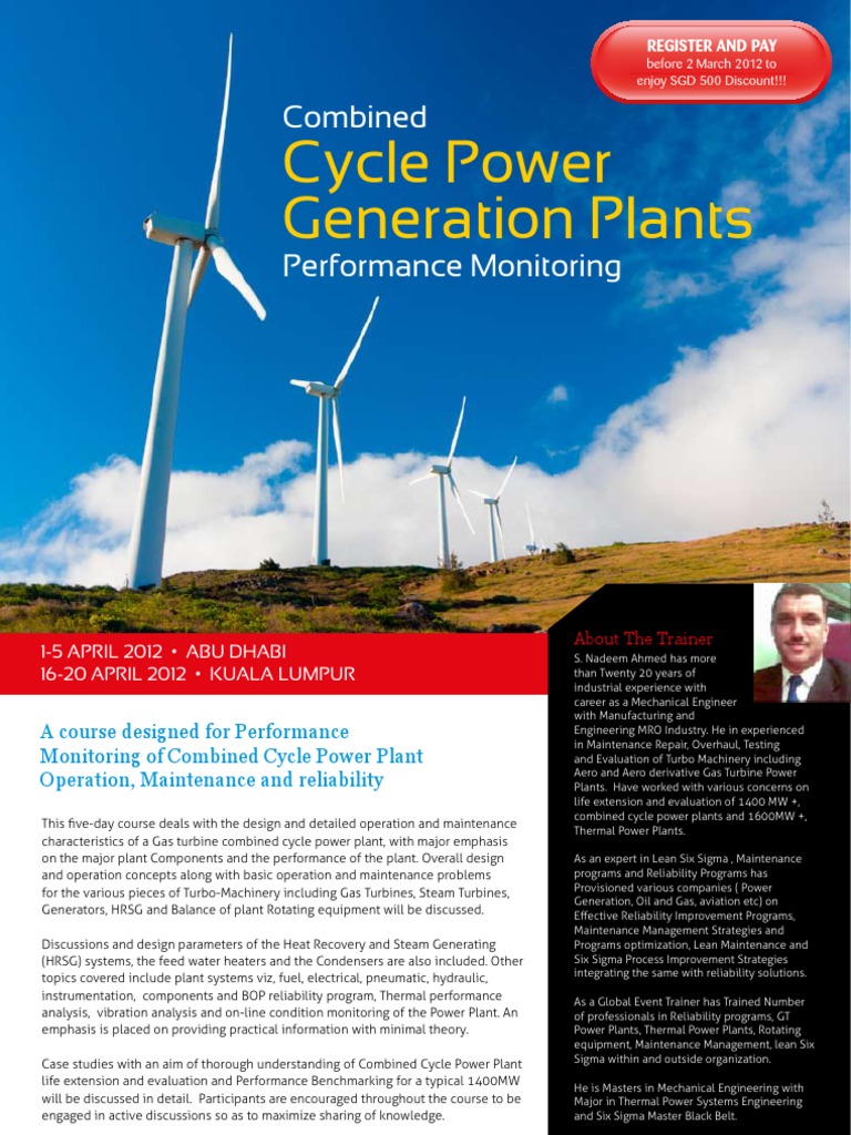 Combined Cycle Power Plant Course | PDF | Gas Turbine | Power Station