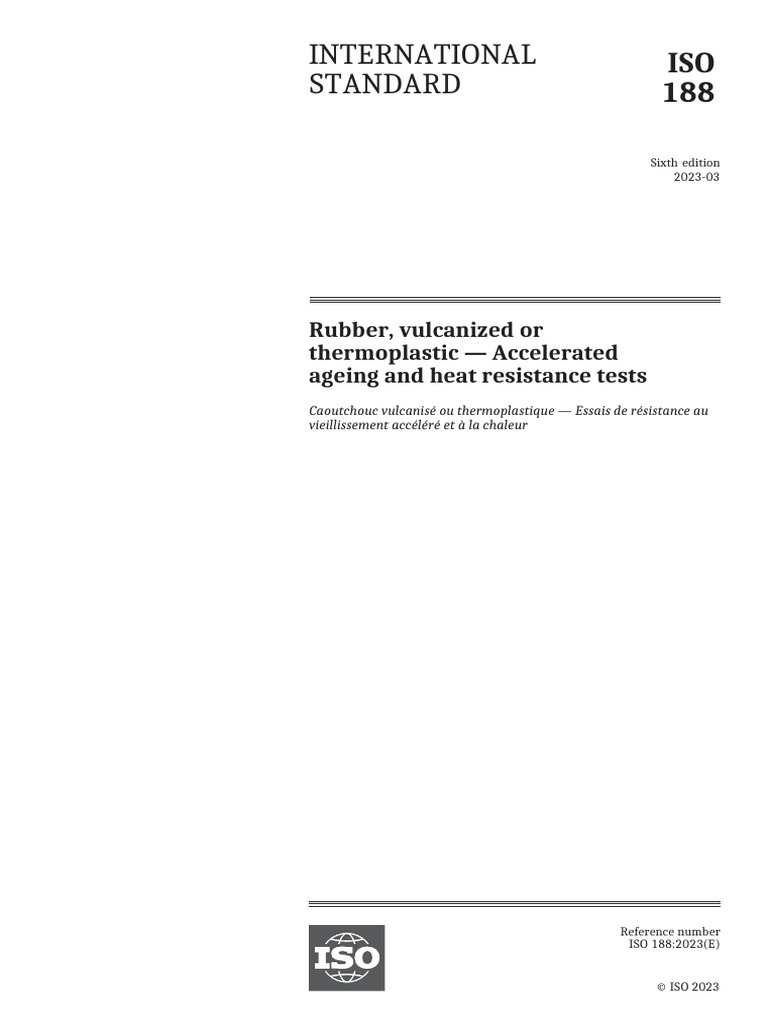 ISO 188:2023 Rubber Ageing Tests | PDF | International Organization For ...