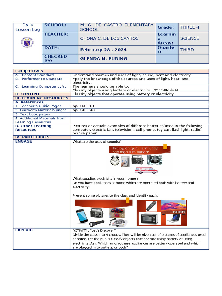 Grade 3 COT Science Q3 | PDF | Learning | Cognition