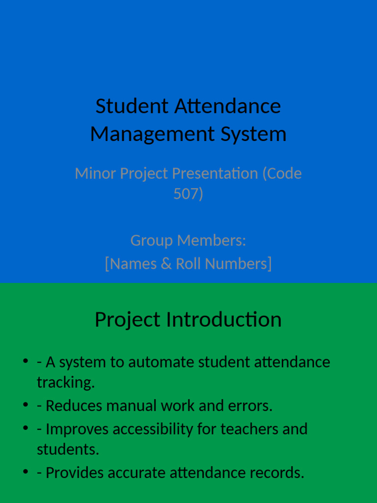 Student Attendance Management System | PDF