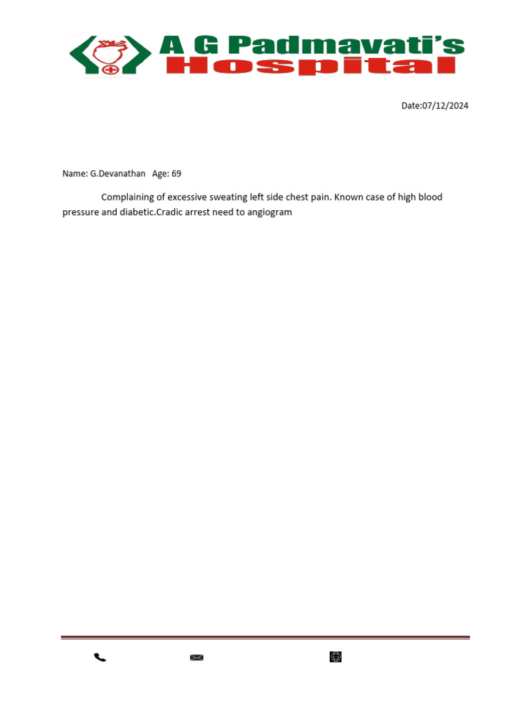 Patient Case: Angiogram for Chest Pain | PDF