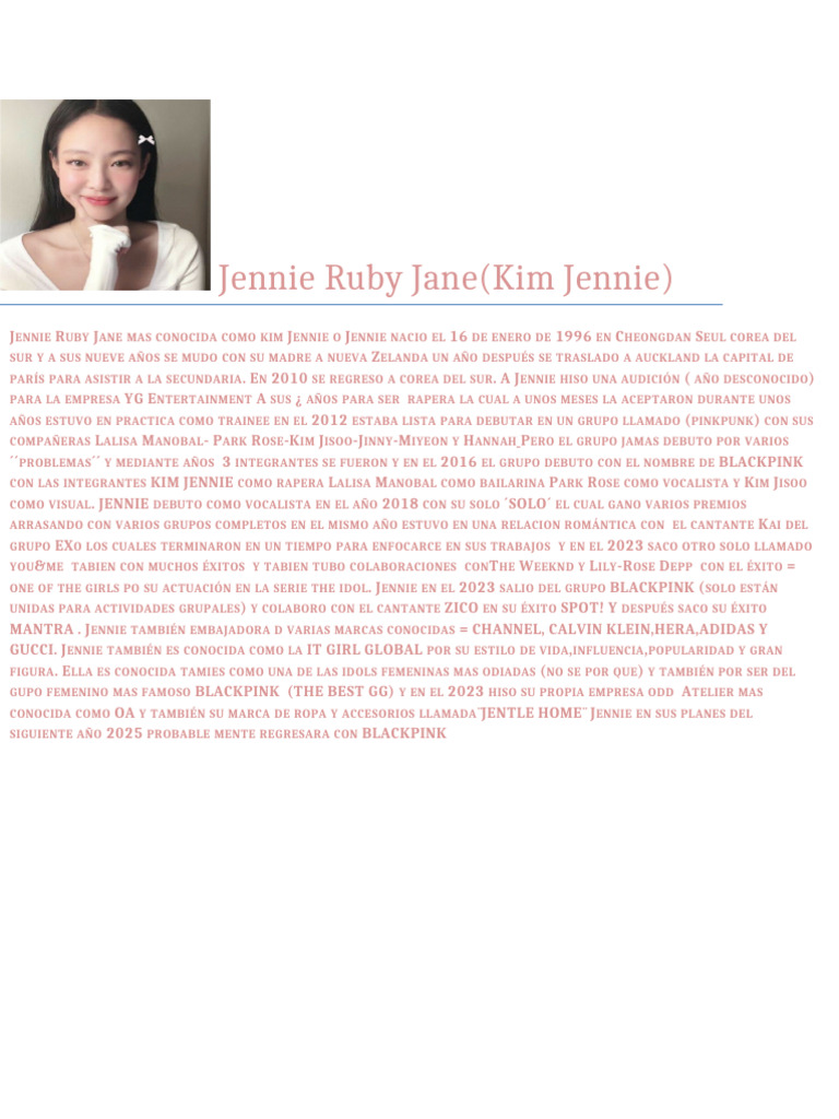 Jennie Ruby Jane | PDF