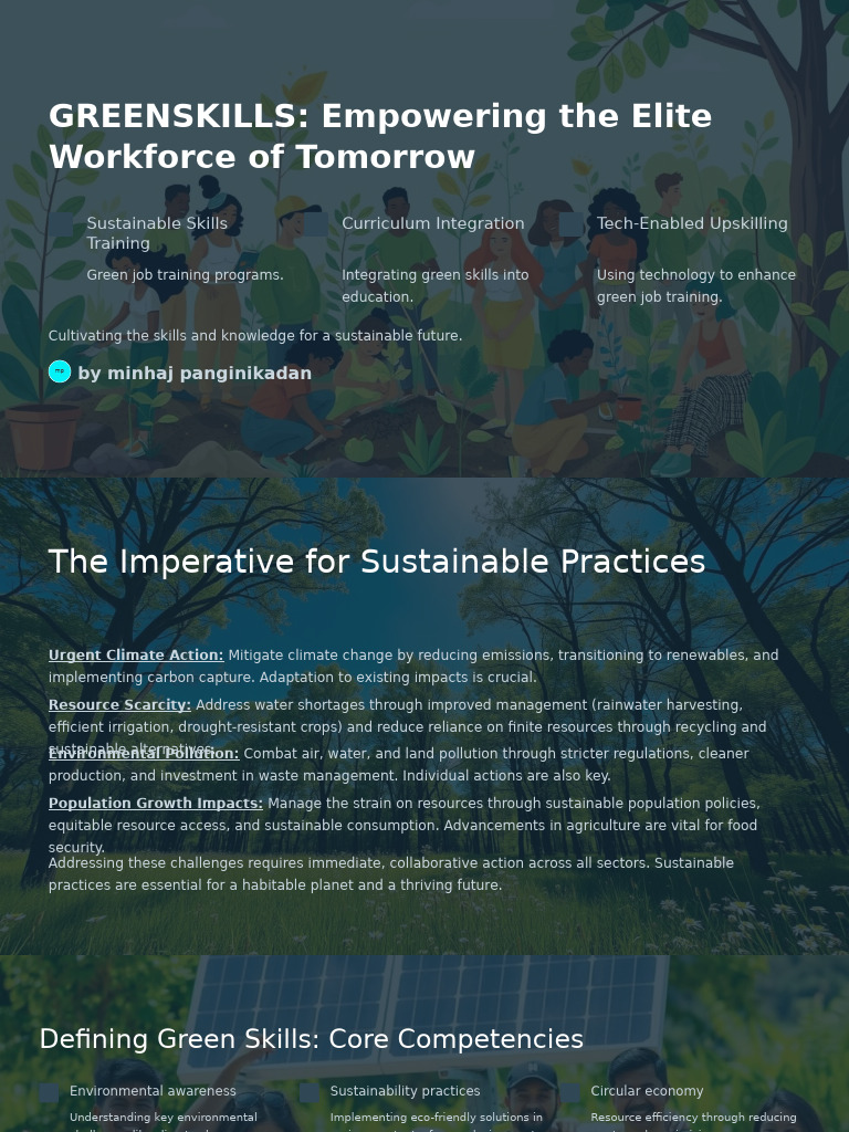 GREENSKILLS Empowering The Elite Workforce of Tomorrow | PDF ...