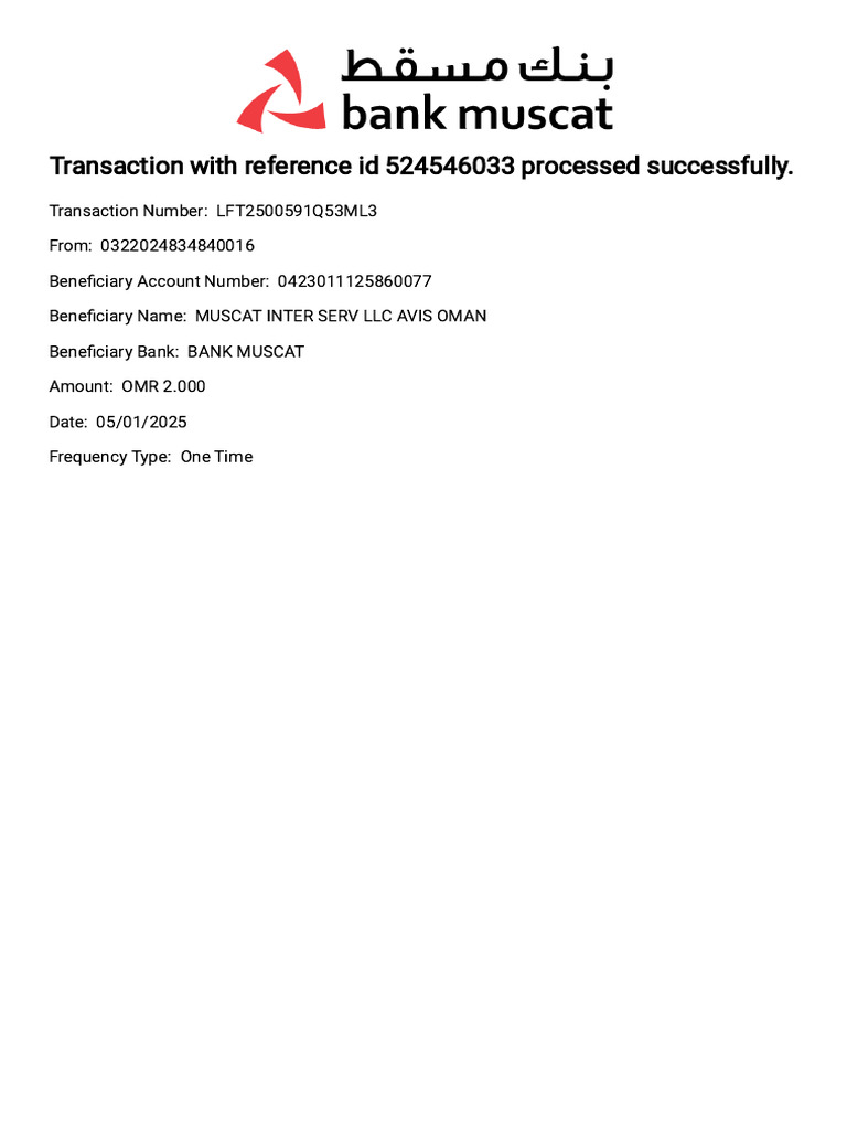 Transaction With Reference Id 524546033 Processed Successfully | PDF