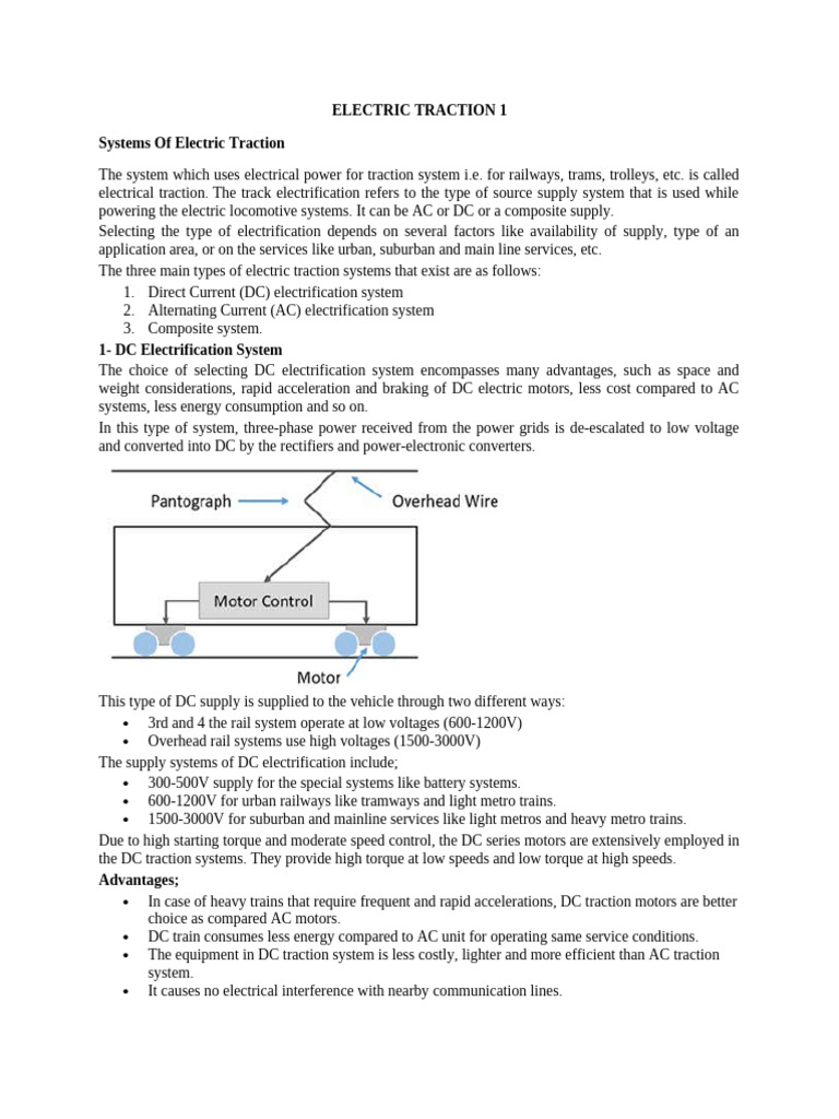 Electric Traction Systems Overview | PDF | Electric Motor | Alternating ...
