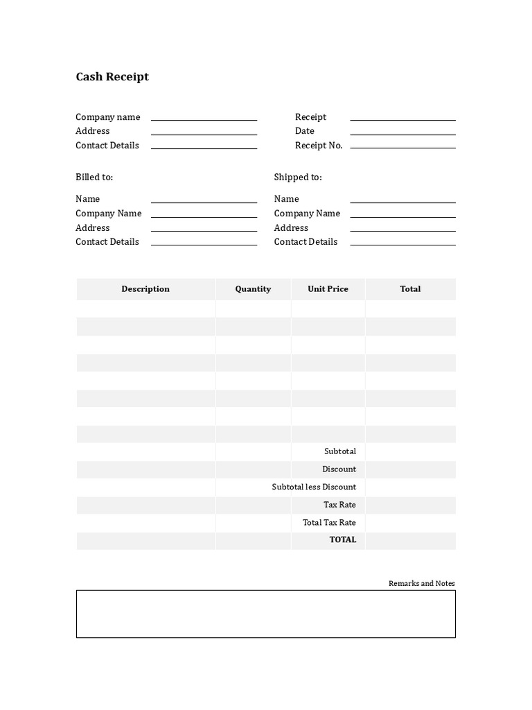 Invoices Receipts Business Receipts Cash Receipt Template Output | PDF