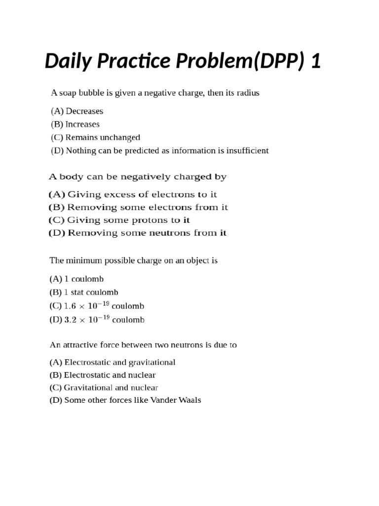 Daily Practice Problem 1 Guide | PDF
