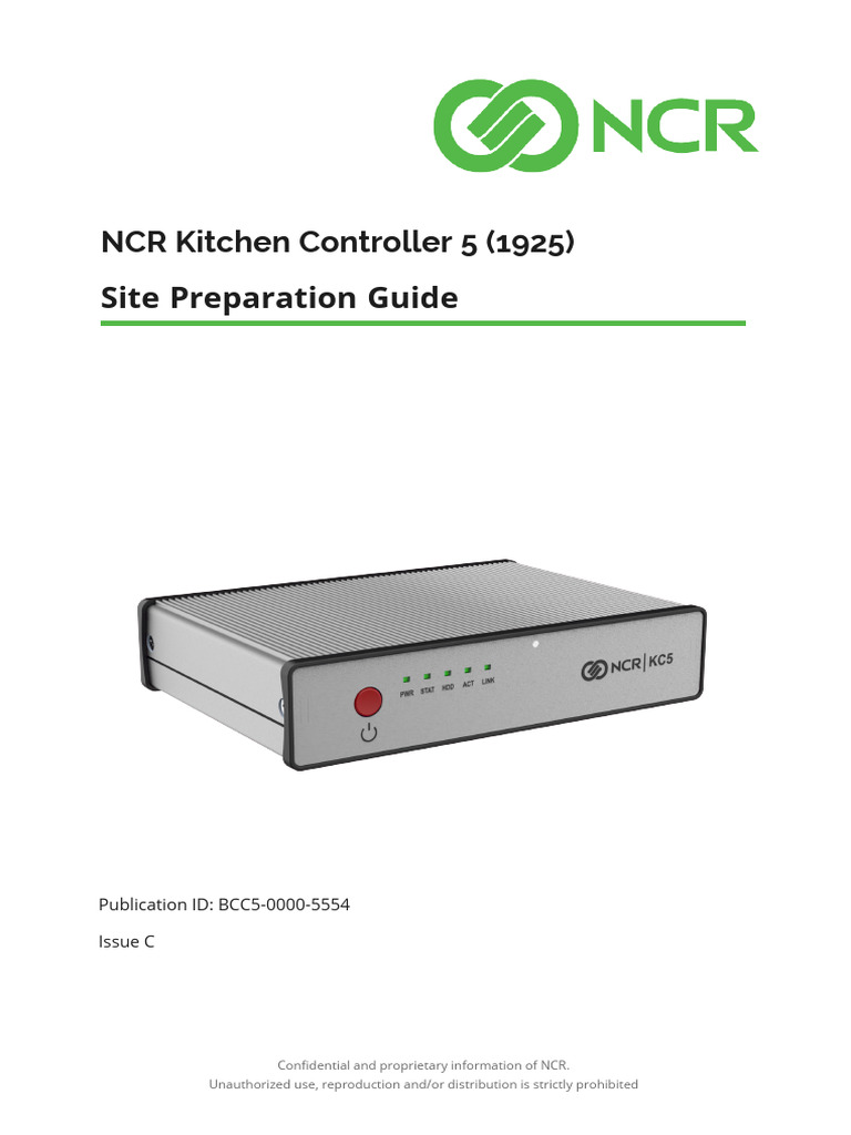 NCR Kitchen Controller 5 (1925) : Site Preparation Guide | PDF | Power ...