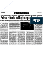 Prima vittoria in Regione per i pendolari (“Il Piccolo”, 17-02-2012, p. 3)