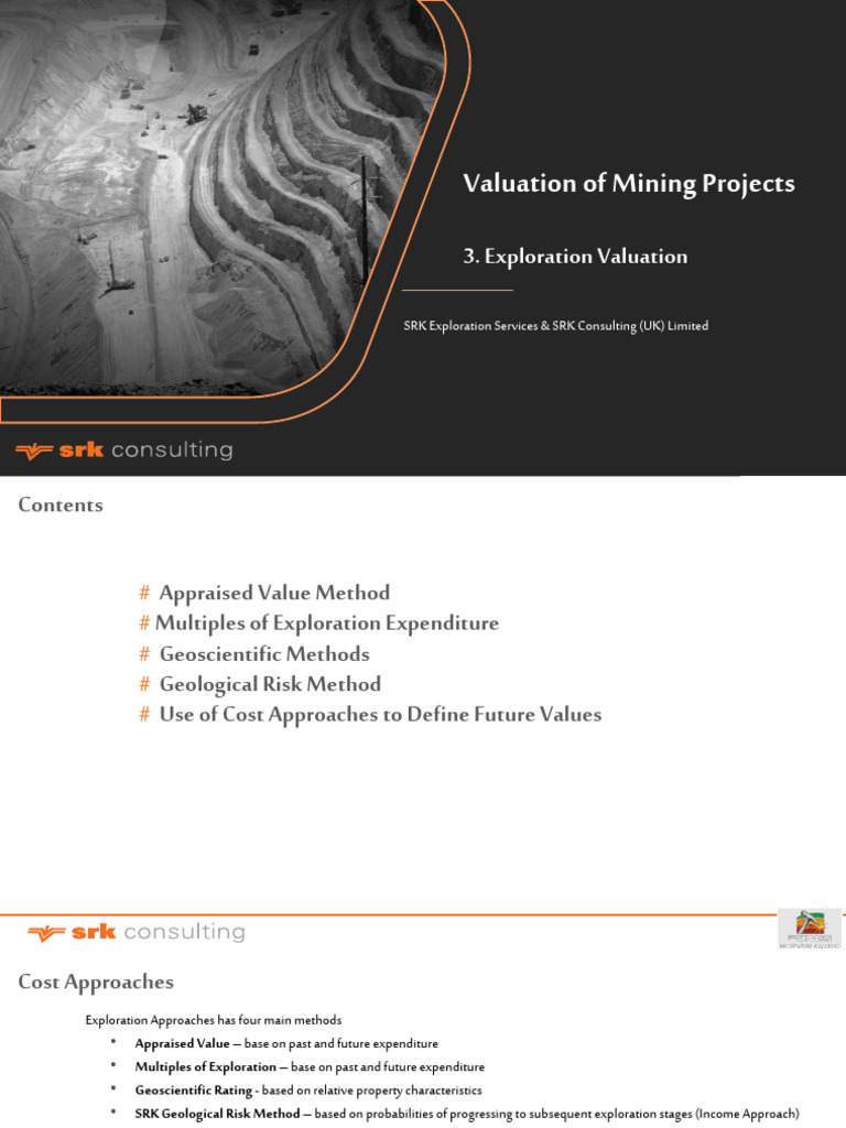 SRK Valuation Methods for Mining Projects | PDF | Valuation (Finance ...