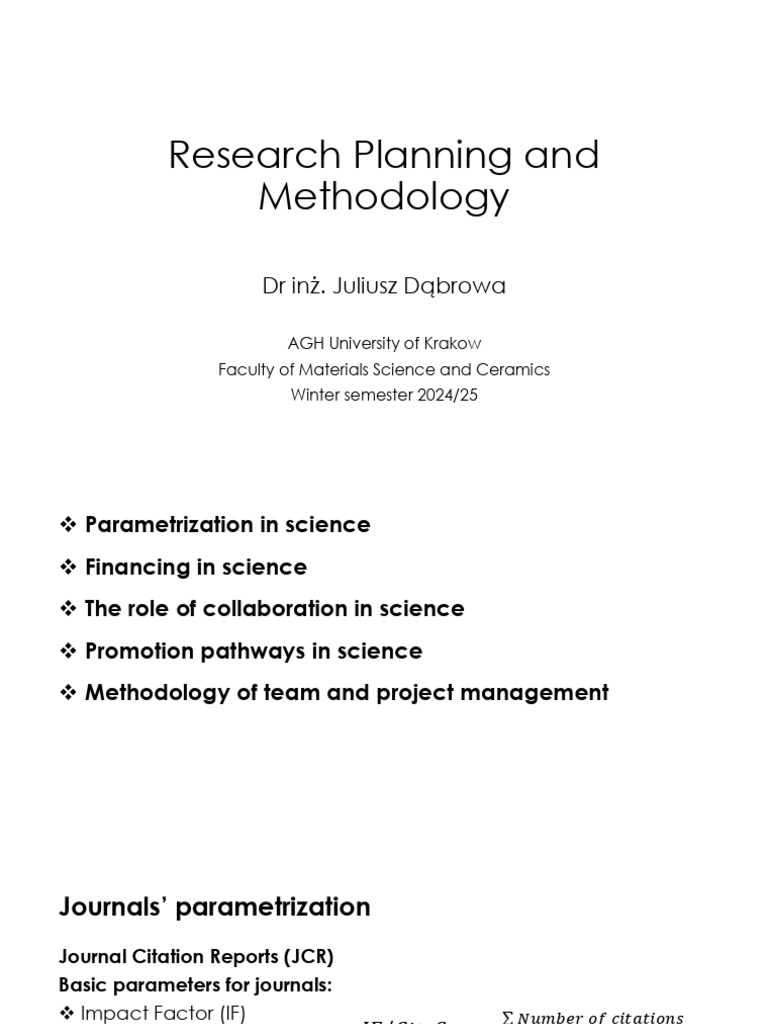 Research Methodology and Journal Metrics | PDF | Elsevier | Academic ...