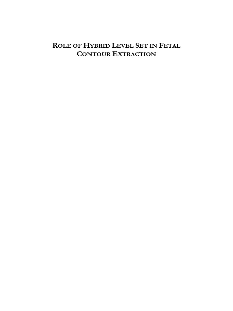 Hybrid Level Set for Fetal Contour Extraction | PDF | Image ...