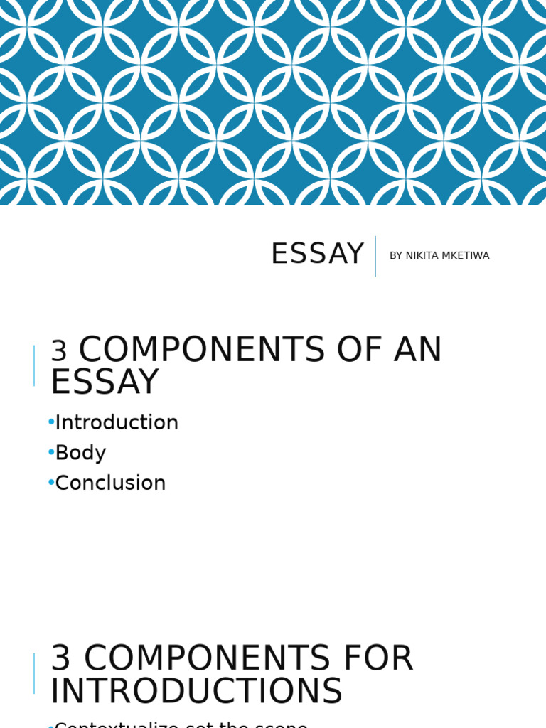 Essay Structure: Key Components Explained | PDF
