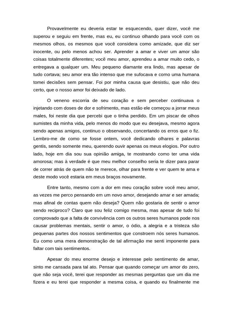 Reflexões sobre o Primeiro Amor | PDF | Amor | Sentimento