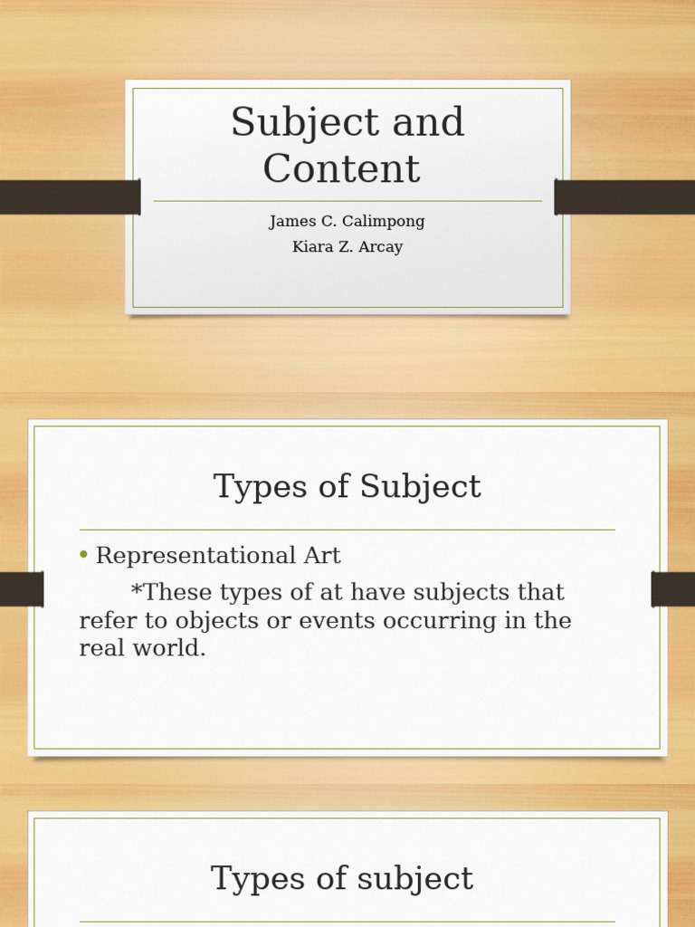 Subject and Content KiaraJ James | PDF | Still Life | Visual Arts