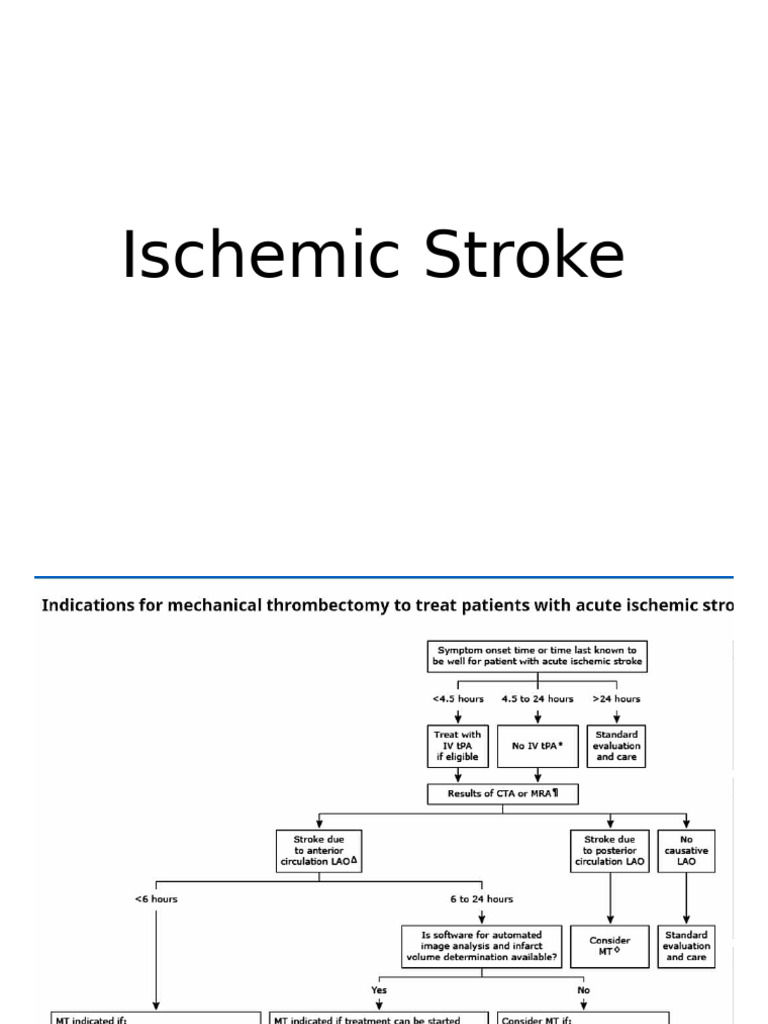 Ischemic Stroke Management Guidelines | PDF | Stroke | Drugs
