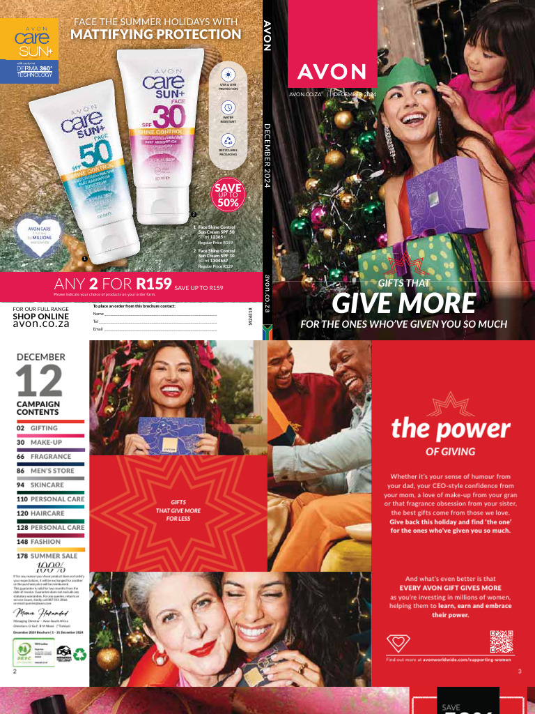 Avon December 2024 Brochure | PDF | Perfume | Domestic Implements