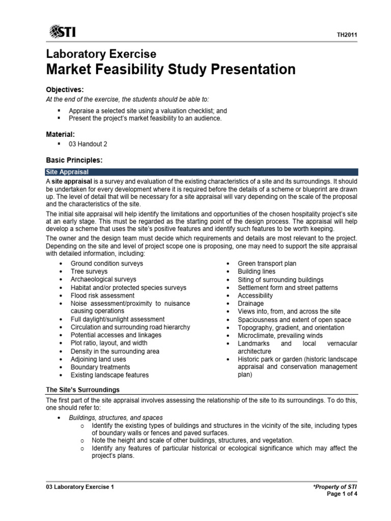 Market Feasibility Study Guide | PDF | Net Present Value | Real Estate ...