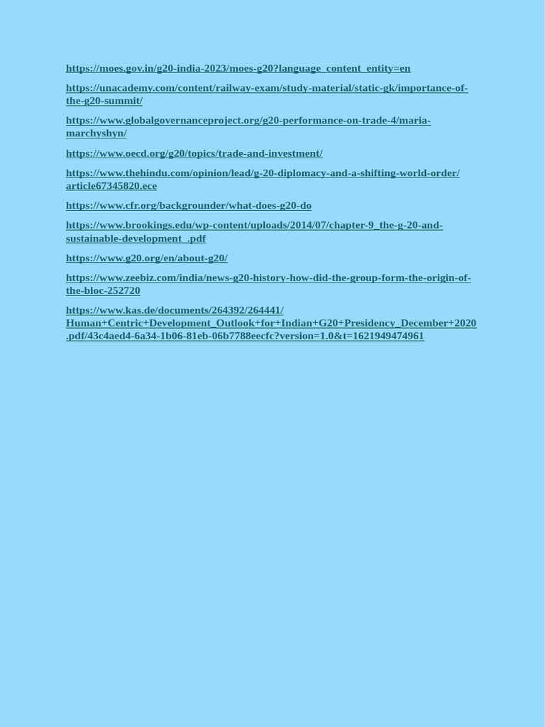 G 20 | PDF