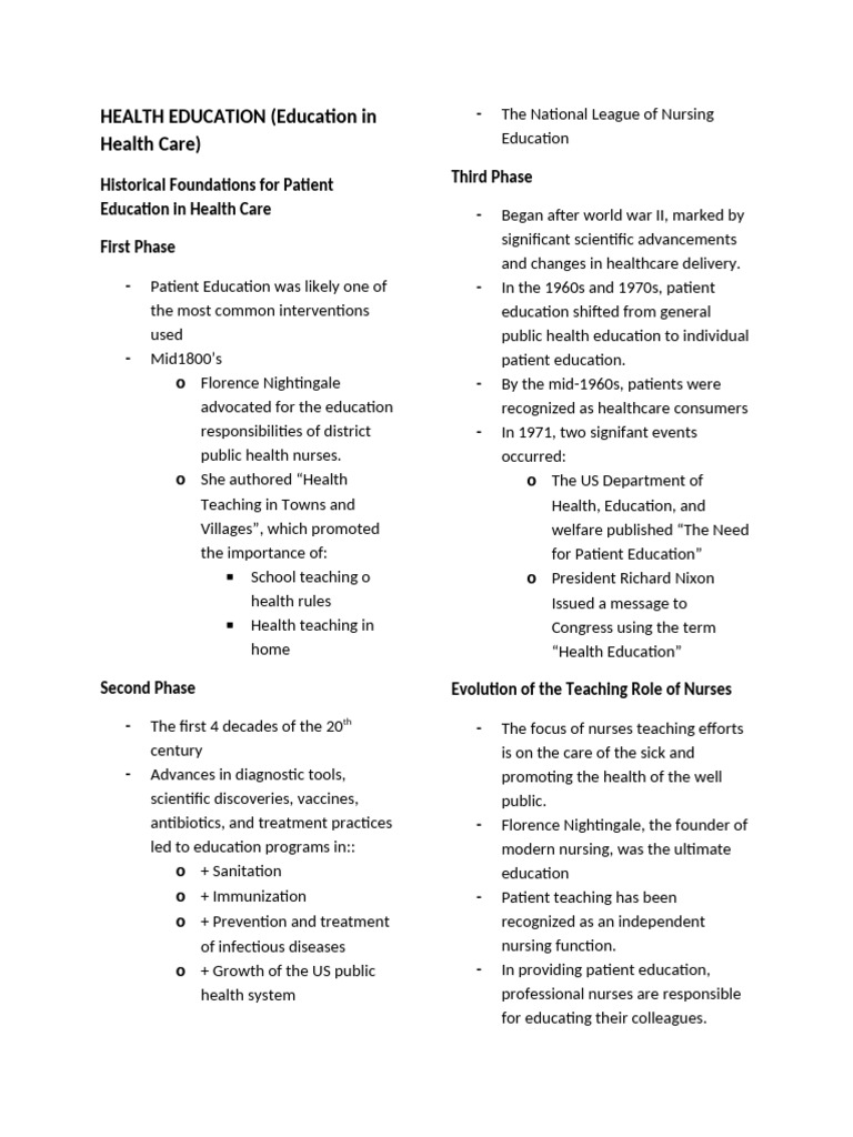 Education in Health Care | PDF | Behaviorism | Learning