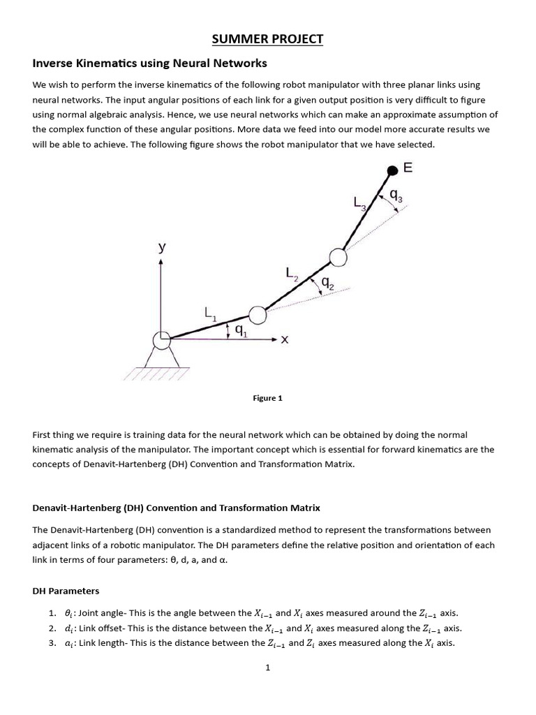 Inverse Kinematics with Neural Networks | PDF | Applied Mathematics
