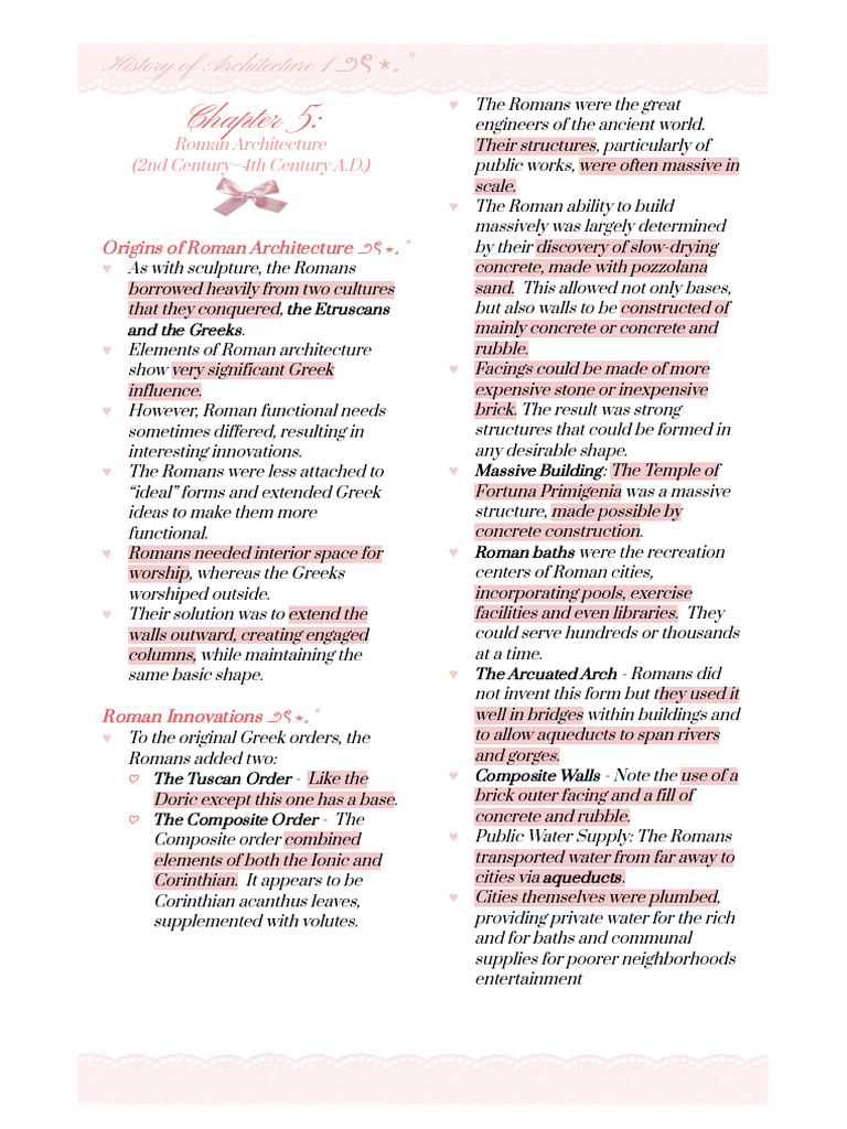 roman architecture | PDF | Architectural Design | Architecture