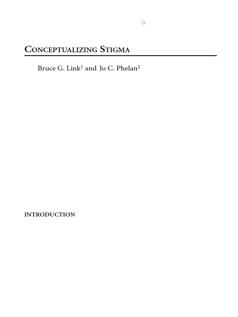 6.0conceptualizang Stigma | PDF | Social Stigma | Stereotypes