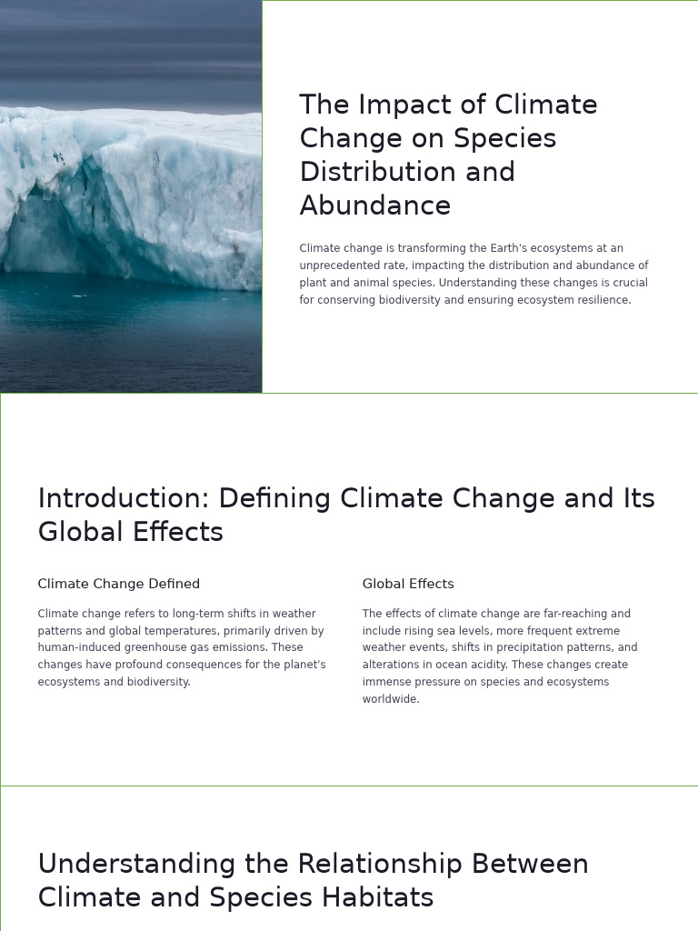Climate Change's Impact on Species | PDF | Climate Change | Biodiversity