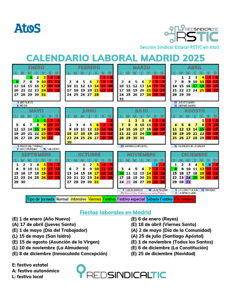 Fiestas Laborales Madrid 2025 | PDF