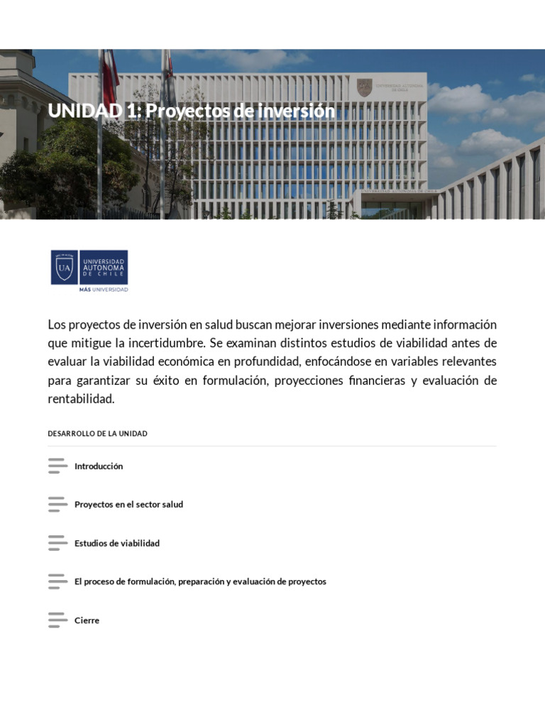 C16 U1 Proyectos de Inversión | PDF | Tasa interna de retorno | Economias