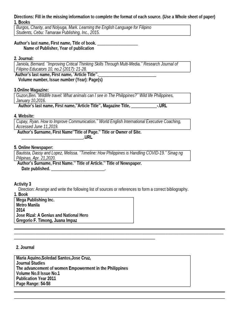 Citation Format and Bibliography Guide | PDF | Philippines