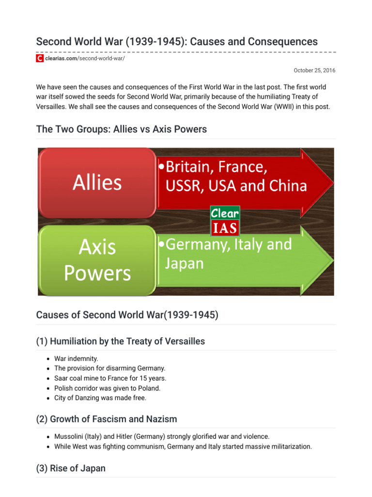 Immediate Cause of WWII: Poland Invasion | PDF | World War II | Axis Powers