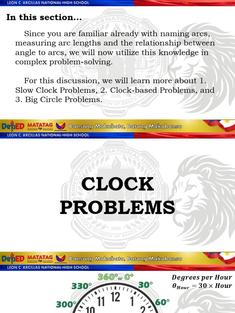 Q3L4 Clock and Big Circle Problem | PDF | Geometry | Elementary Geometry