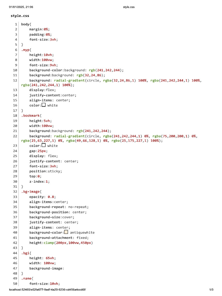 Portfolio Css | PDF