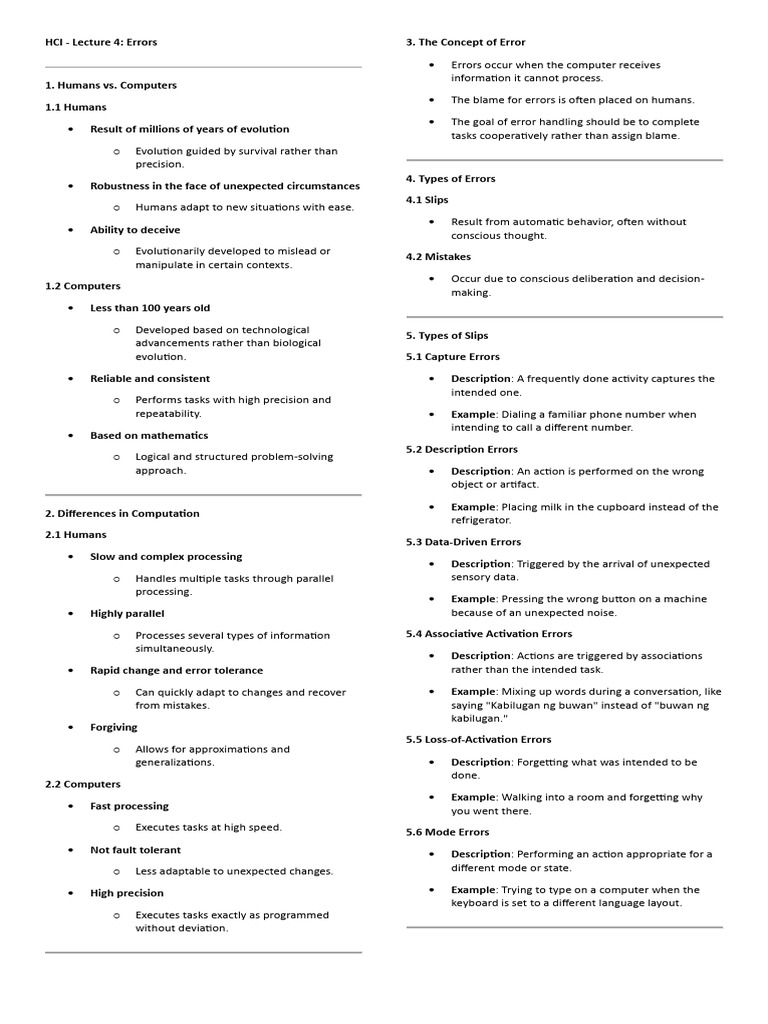 Understanding Human-Computer Errors | PDF | Computer Data Storage ...