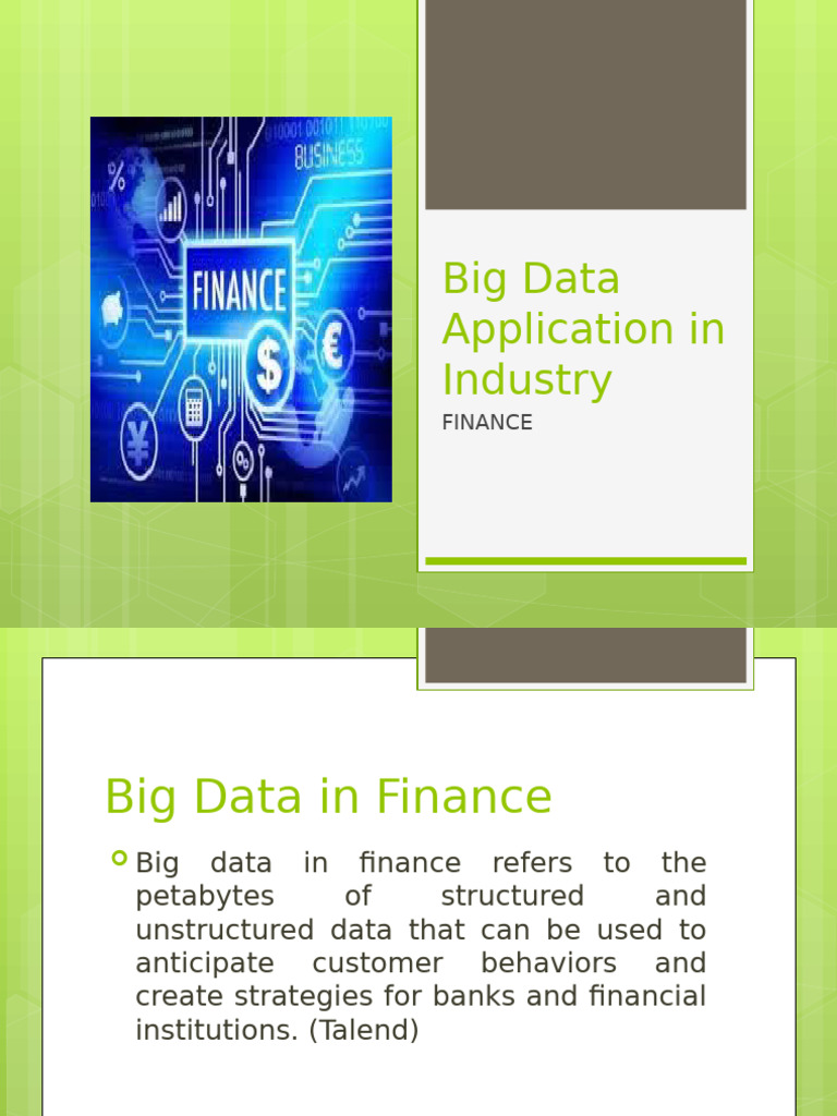 Big Data Applications in Finance Sector | PDF | Analytics | Big Data