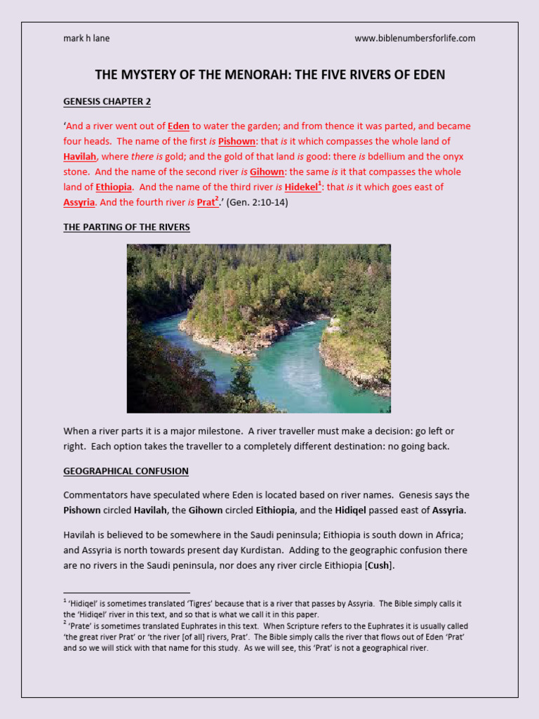 Menorah and the Five Rivers of Eden | PDF | Jesus | Garden Of Eden