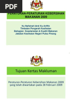 Peraturan Kebersihan Makanan 2009