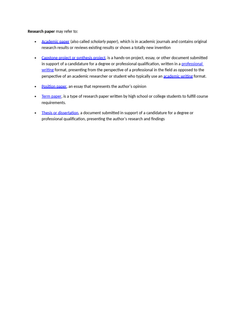 Types of Research Papers Explained | PDF
