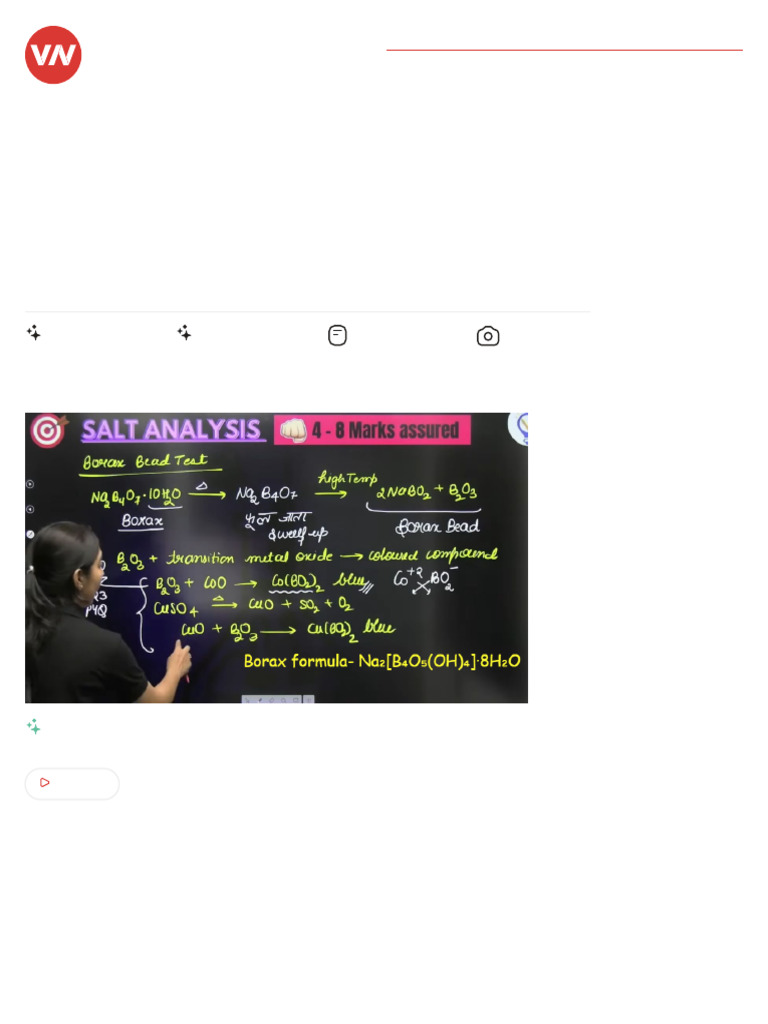 Salt Analysis (Edited Till 3-30) | PDF | Sulfate | Sulfur