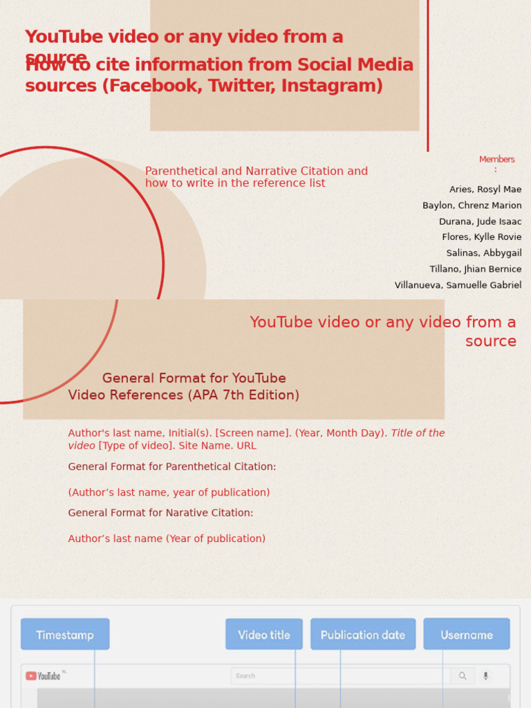 Citing Social Media and Videos in APA | PDF | Citation | Apa Style