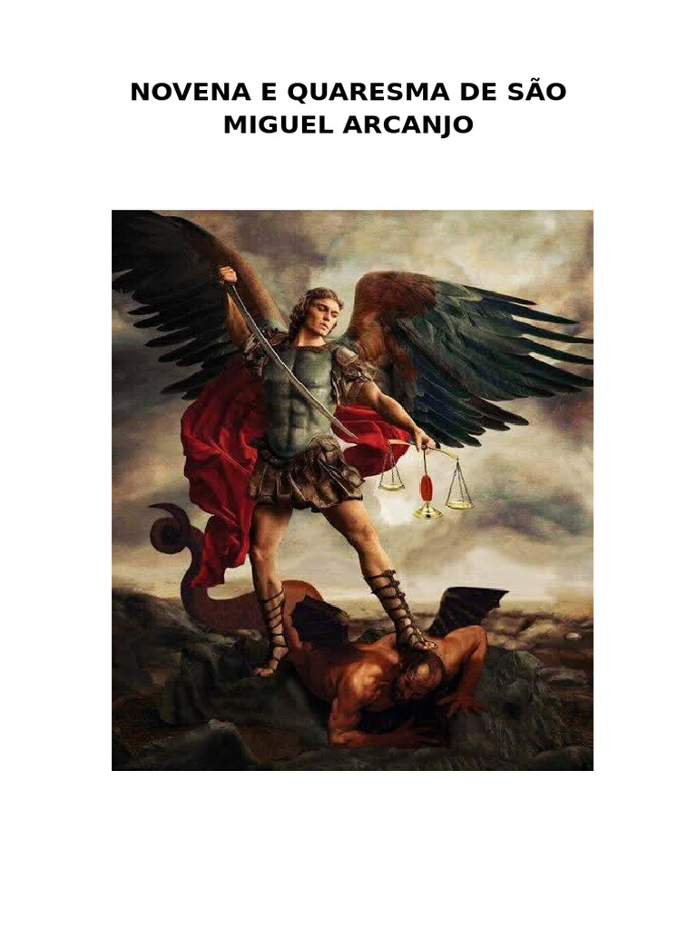 Novena e Quaresma de São Miguel Arcanjo | PDF | Miguel (Arcanjo ...