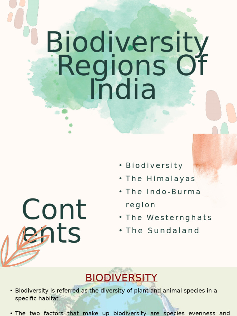 Biodiversity Hotspots in India | PDF | Himalayas | Biodiversity