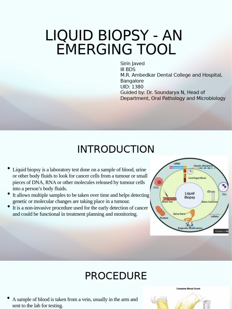 LIQUID BIOPSY final | PDF | Biopsy | Carcinoma