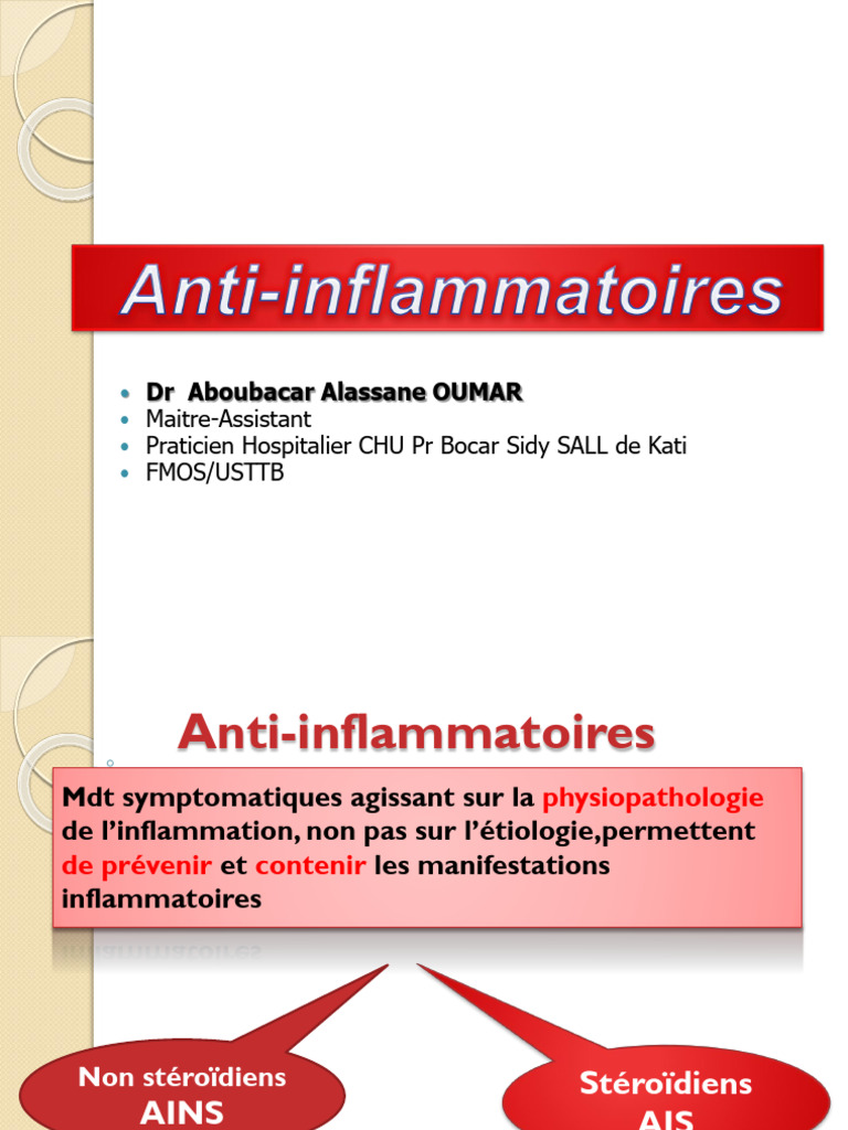 Médicaments Anti-Inflammatoires : AINS et AIS | PDF | Anti ...